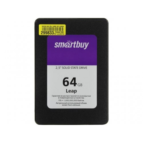 Накопитель  SSD 64Gb Smartbuy Leap 2.5" SATA3 (SB064GB-LP-25SAT3)