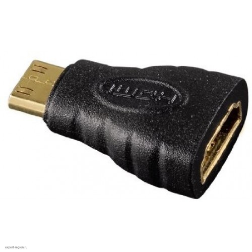 Адаптер HAMA H-39861,  mini-HDMI (m)  -  HDMI (f) ,  ver 1.3, GOLD черный (00039861)