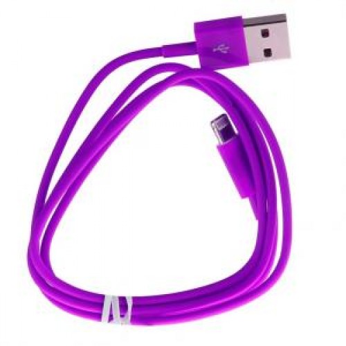 Кабель USB - Apple lightning Glossar iP5-01 для iPhone 5/5S (violet)