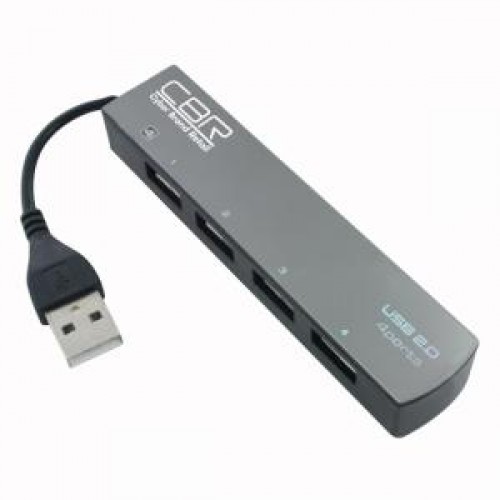 Концентратор USB 2.0 HUB 4-port CBR CH-123, серый