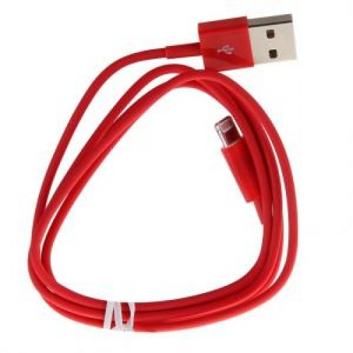 Кабель USB - Apple lightning Glossar iP5-01 для iPhone 5/5S (red)