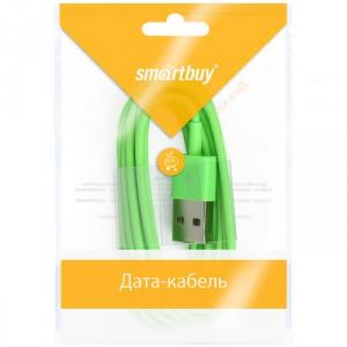 Кабель Smartbuy USB - Lightning 8-pin для Apple, цветные, длина 1,2 м, зеленый (iK-512c green)/500 (А-000013882)