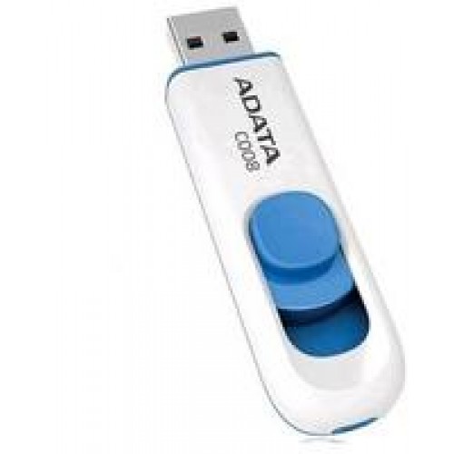 Накопитель USB 2.0 Flash Drive 8Gb A-Data C008 White-Blue (AC008-8G-RWE)