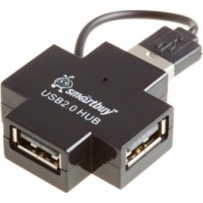 Концентратор USB 2.0 HUB Smartbuy 4-порта черный (SBHA-6900-K)