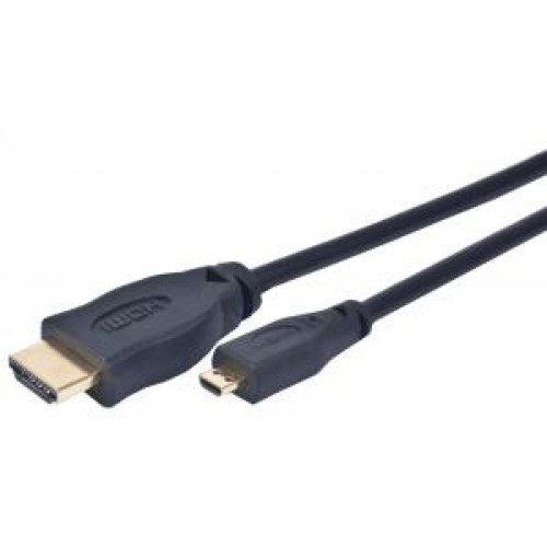 Кабель HDMI-microHDMI 19M-19M  3.0м ver.1.3 Gembird позол.разъемы,экран,чёрный,пакет (CC-HDMID-10)