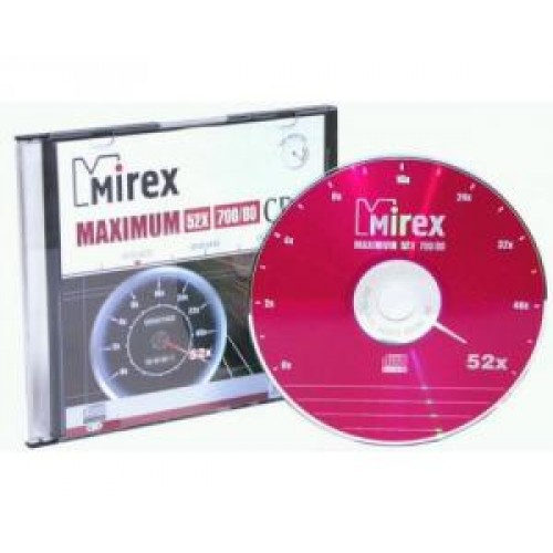 Диск CD-R Mirex Maximum 700Mb 52x, 1шт. Slim Box