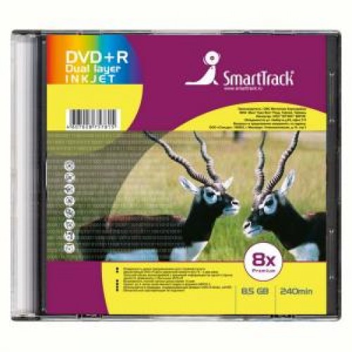 Диск DVD+R Smart Track 8.5Gb, 8x, Slim Case, 1 шт