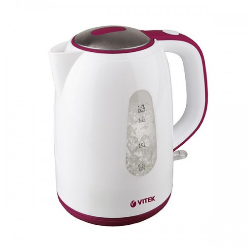 Чайник Vitek VT-7006 белый/бордовый