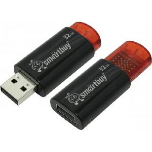 Накопитель USB 2.0 Flash Drive 32Gb Smartbuy Click Black (SB32GBCl-K)