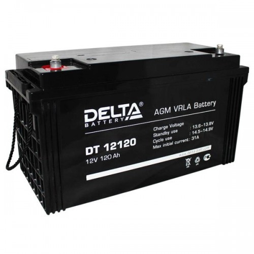 Аккумулятор DELTA DT 12120 12V 120Ah (410x176x226мм/32кг)