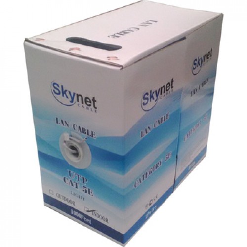 Кабель SkyNet Light UTP indoor 4x2x0,46, медный, FLUKE TEST, кат.5e, однож., 305 м, box, серый