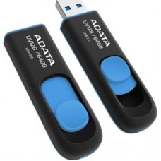 Накопитель USB 3.0 Flash Drive 64Gb A-DATA UV128 black/blue (AUV128-64G-RBE)