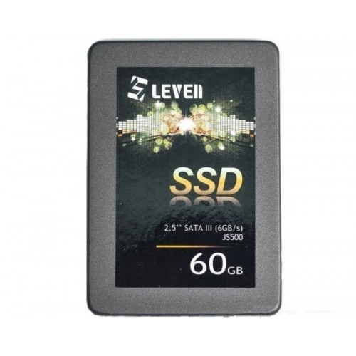 Накопитель SSD  60Gb Leven JS500 MLC 3D NAND (R257/W84MB/s) 2.5" SATA-3 (JS500SSD60GB) 