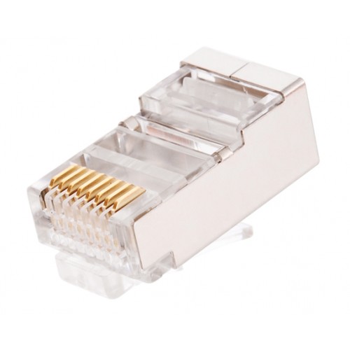 Коннектор RJ45, 6, 50мкд, Universal, экран, 100шт (NMC-RJ88RZ50SE1-100) 