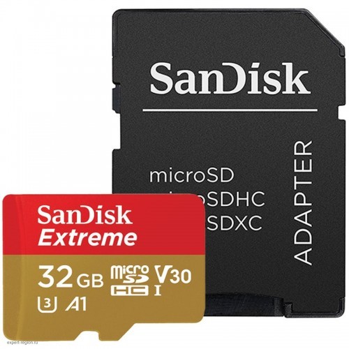 Карта памяти microSDHC 32Gb Sandisk Extreme (SDSQXAF-032G-GN6MA)