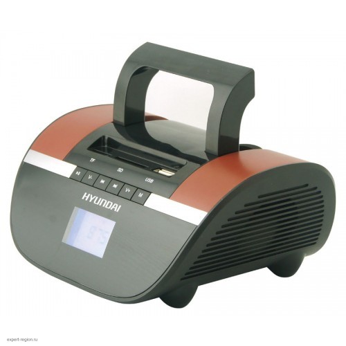 Аудиомагнитола HYUNDAI H-PAS240 черный и коричневый