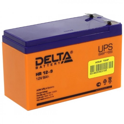Аккумулятор DELTA HR 12-9 L 12V 9Ah (151x65x94мм/2.79кг)