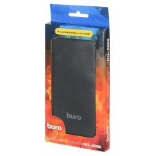 Портативный аккумулятор Buro RCL-5000-BB  5000mAh, 1x1A, LiPol, серый