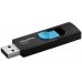 Флеш-диск USB 32Gb A-Data UV220 черный/голубой