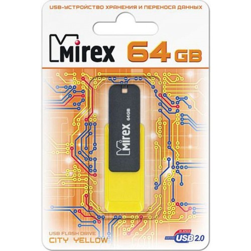 Флеш-диск USB 64Gb Mirex City Желтый