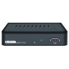Цифровой эфирный ресивер Cadena CDT-1712 DVB-T2 black