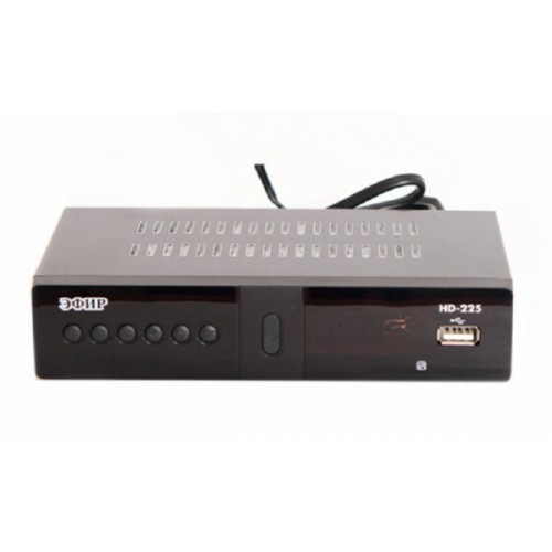 Цифровой эфирный ресивер Эфир HD-225 black (металлический корпус)
