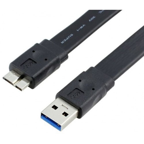 Кабель USB3.0 AM-micro USB 10pin, 0.5m, (внешних HDD) Orient MU-305F, плоский