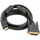 Кабель HDMI-DVI 3.0m, позолоченные контакты