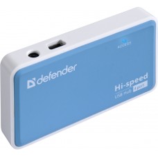 Концентратор внешний USB 2.0 Defender Quadro Power с функцией зарядки, 4хUSB с БП 5В, 2А, rtl