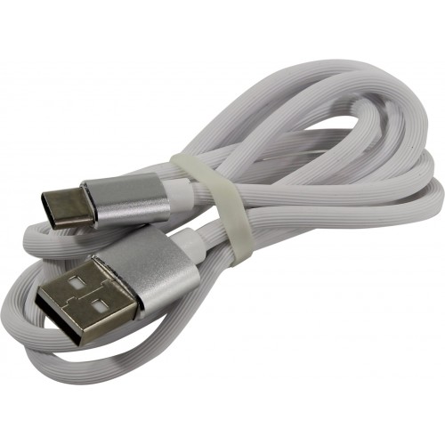 Кабель USB AM-USB C, 2.0m Jet.A JA-DC34, QC3.0, 2A, серый.