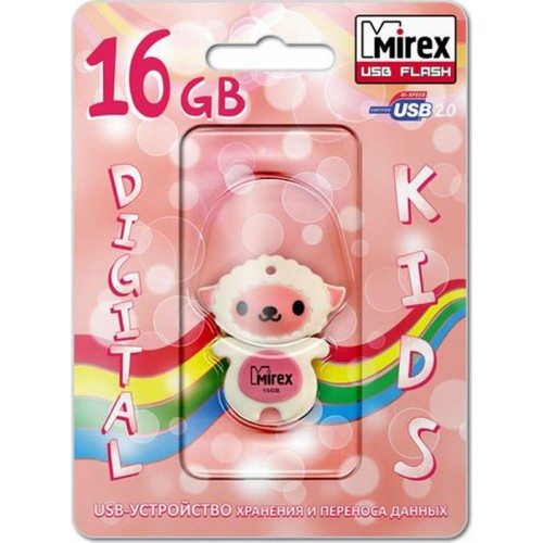 Флеш-диск USB 16Gb, Mirex Sheep, Розовый
