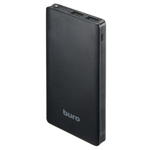 Аккумулятор Buro RCL-10000-BK, 10000mAh, 2x2.1A max, LiPol, черный