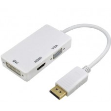 Конвертер DP (m) - SVGA (f), HDMI или DVI, для подключения видеокарты или ноутбука к SVGA монитору