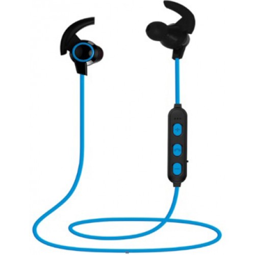 Беспроводные наушники с микрофоном Cadena S41, BT 4.2, синий, магниты, вставные