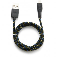 Кабель USB AM-microB 5pin, 1.0m ORICO, шелк. оплетка, черный (3.0 Ампера), box