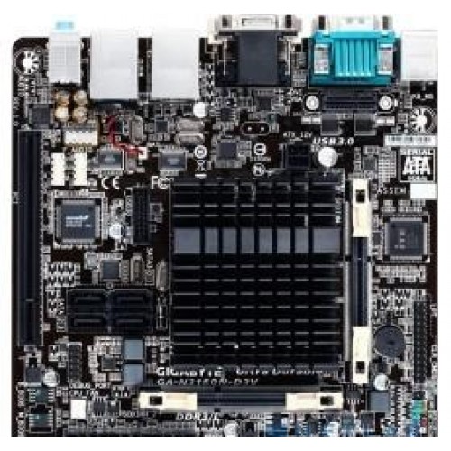Плата Gigabyte GA-N3160N-D3V (Intel Celeron N3160/2xDDR3/mini-ITX/2xGgE/VGA/DVI)