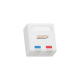 Розетка настенная NikoMax 2 порта, Кат.5e, RJ45/8P8C, FT-TOOL/110/KRONE, T568A/B, неэкран., со шторк