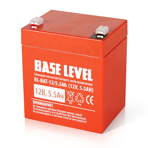 Аккумулятор свинцово-кислотный BaseLevel ( 5,5 A\ч, 12В) 90х70х101 мм