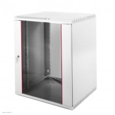 Шкаф телекоммуникационный настенный разборный 18U (600х520) дверь стекло
