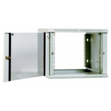 Шкаф телекоммуникационный настенный разборный 6U (600  650) дверь стекло