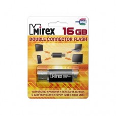 Флеш-диск USB 16Gb Mirex Smart, OTG, Micro-USB (13600-DCFBLS16) Черный