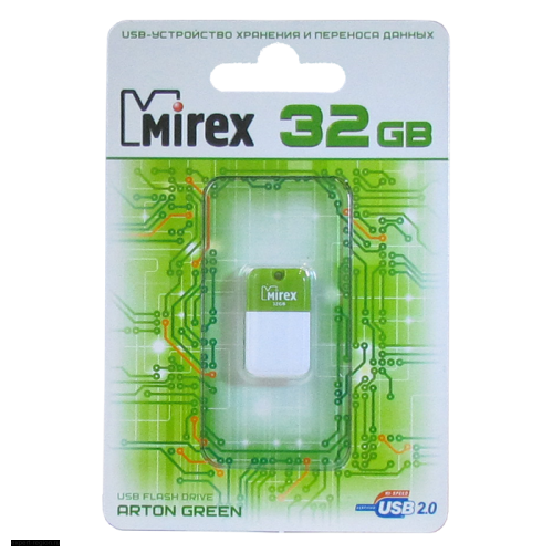 Флеш-диск USB 32Gb Mirex Arton (13600-FMUAGR32) зеленый