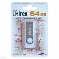 Флеш-диск USB 64Gb, Mirex Swivel (13600-FMUSWT64) Белый