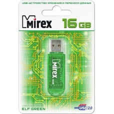 Флеш-диск USB 16Gb, Mirex Elf (13600-FMUGRE16) зеленый