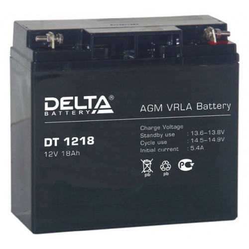 Аккумулятор DELTA DT1218 Чёрный