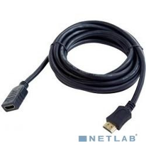 Удлинитель кабеля HDMI Cablexpert CC-HDMI4X-10, 3.0м, v2.0, 19M/19F, черный, позол.разъемы, экран, пакет