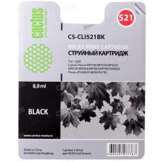 Картридж-чернильница CLI-521BK (Cactus CS-CLI521BK) Canon iP3600/iP4600/MP540/MP620/MP630 Black 8.2 ml