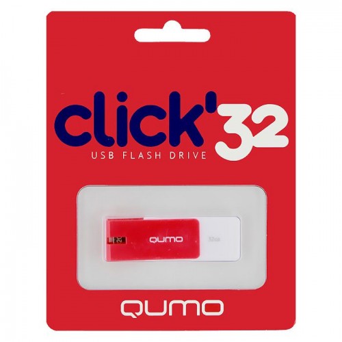 Накопитель USB 2.0 32Gb Qumo Click (QM32GUD-CLK-Crimson)