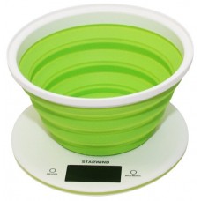 Весы кухонные STARWIND SSK5575,  белый/зеленый