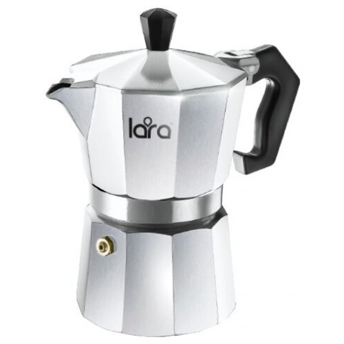 Гейзерная кофеварка Lara LR06-72 серебристый